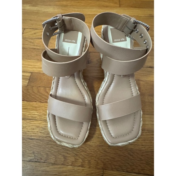 Dolce Vita Shoes - Dolce Vita Womens Aldona Wedge Sandal, Cafe Leather, Size 8‎